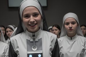Imagen de una religiosa creada con IA por ‘SomosCONFER’