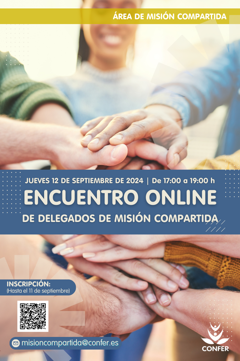 Cartel del Encuentro online de Delegados de Misión Compartida