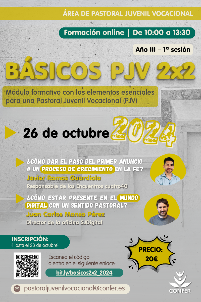 Primera Sesión de la Jornada formativa online Básicos PJV 2x2