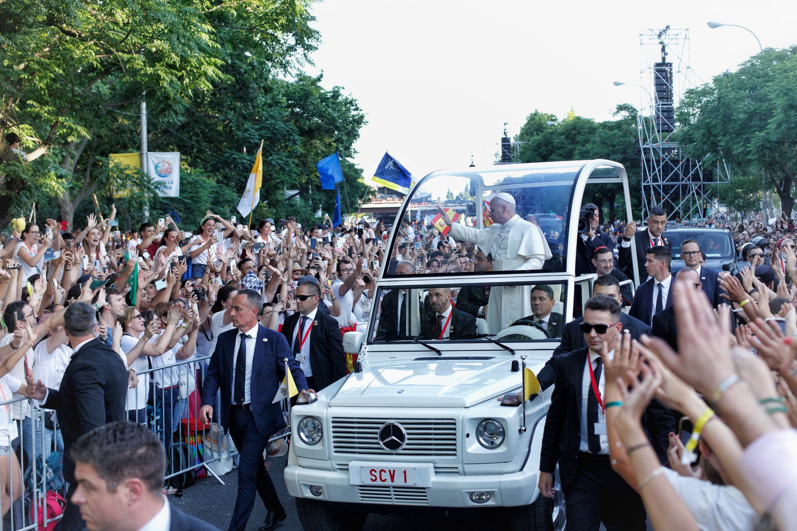 El papa en la vigilia con jóvenes de Madrid