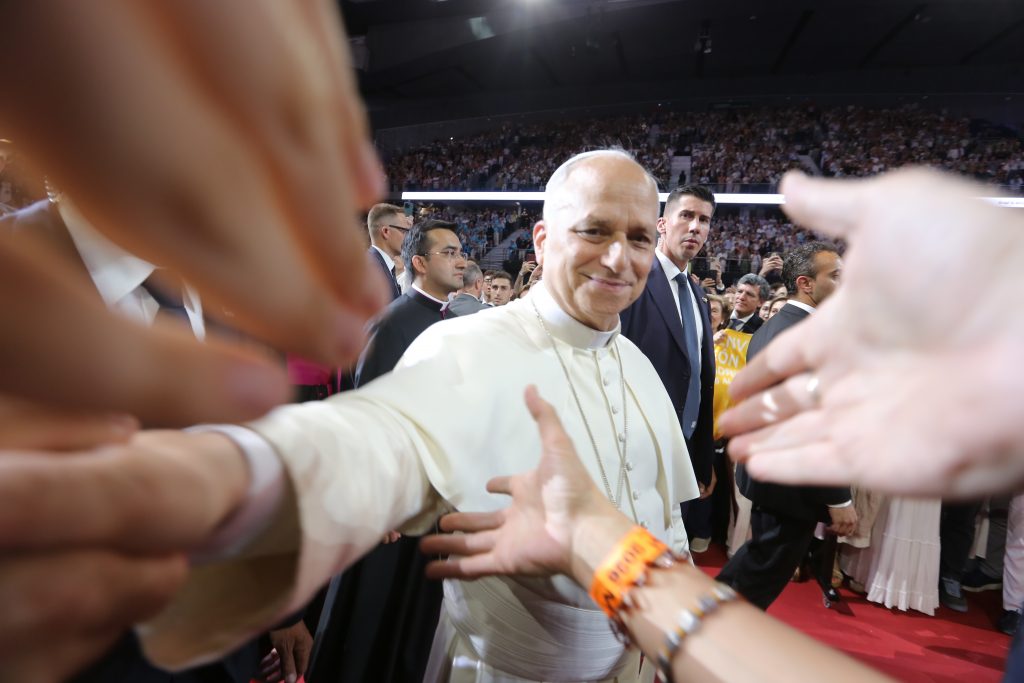 El papa León XIV en el Movistar Arena